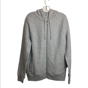 EXPRESS quilted sweater Gray size M hoodie (fits L or bigger)